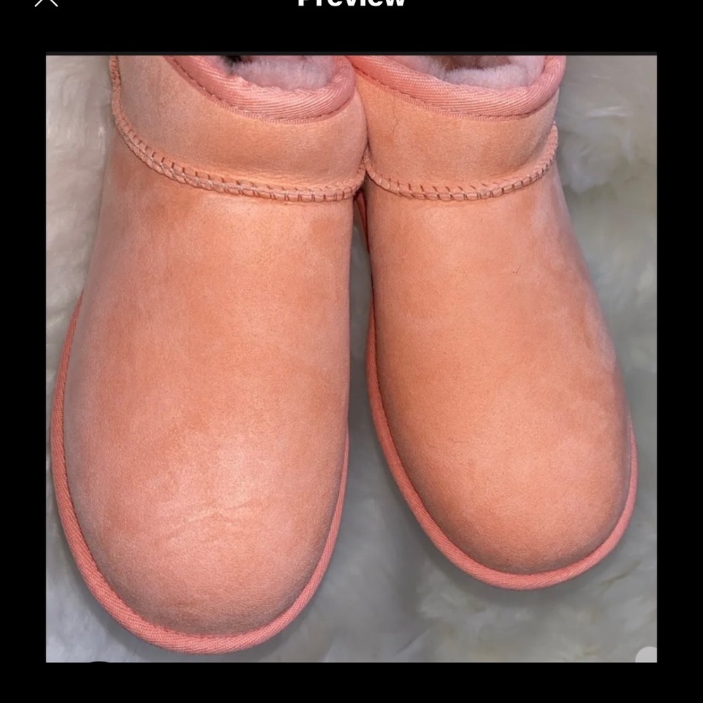 100% Authentic UGG Ultra Classic mini’s Starfish Pink Wms Sz 9